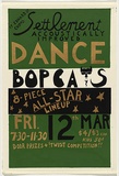 Artist: b'WORSTEAD, Paul' | Title: b'Settlement Dance - Bopcats' | Date: 1981 | Technique: b'screenprint, printed in colour, from three stencils' | Copyright: b'This work appears on screen courtesy of the artist'