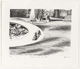 Artist: Marsh, Louise. | Title: Garden at Manuka Pool | Date: 1999, May 15 | Technique: lithograph, printed in black ink, from one stone
