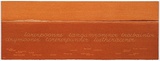 Artist: MADDOCK, Bea | Title: Terra Spiritus...with a darker shade of pale | Date: 1993-98 | Technique: stencil print, printed in hand-ground Launceston ochre from multiple hand-cut mylar stencils; letterpress text blind printed; hand-drawn script
