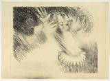 Artist: BOYD, Arthur | Title: St Francis turning Brother Masseo. | Date: (1965) | Technique: lithograph, printed in black ink, from one plate | Copyright: Reproduced with permission of Bundanon Trust
