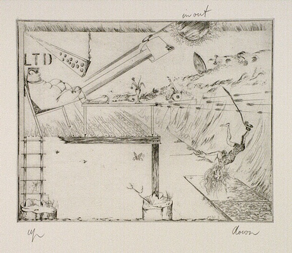 Artist: b'COLEING, Tony' | Title: b'Keep blank.' | Date: 1978 | Technique: b'hardground etching, printed in black ink, from one plate' Artist: b'COLEING, Tony' | Title: b'Keep blank.' | Date: 1978 | Technique: b'hardground etching, printed in black ink, from one plate'