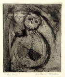 Artist: Brash, Barbara. | Title: The hat. | Date: 1950s | Technique: etching, aquatint and lavis, printed in black ink, from one plate