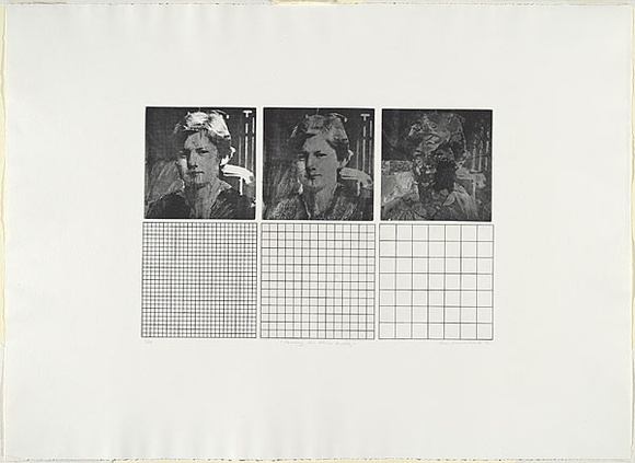 Artist: b'MADDOCK, Bea' | Title: b'Passing the glass darkly' | Date: 1976, June | Technique: b'photo-etching, aquatint, etching and engraving, printed in black ink, from one plate' Artist: b'MADDOCK, Bea' | Title: b'Passing the glass darkly' | Date: 1976, June | Technique: b'photo-etching, aquatint, etching and engraving, printed in black ink, from one plate'