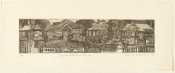 Artist: b'Davidson, Barbara.' | Title: b'Appian Way 1907.' | Date: 1979 | Technique: b'etching, printed in warm black ink, from one plate' Artist: b'Davidson, Barbara.' | Title: b'Appian Way 1907.' | Date: 1979 | Technique: b'etching, printed in warm black ink, from one plate'