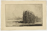 Artist: b'Long, Sydney.' | Title: b'The wooden ship' | Date: 1922 | Technique: b'etching and drypoint, printed in black ink with plate-tone, from one plate' | Copyright: b'Reproduced with the kind permission of the Ophthalmic Research Institute of Australia'