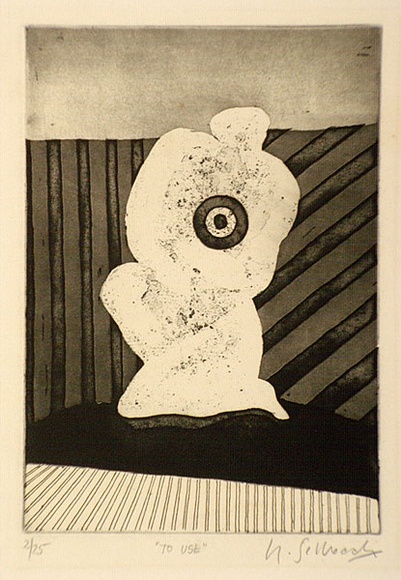 Artist: b'SELLBACH, Udo' | Title: b'To use' | Technique: b'etching and aquatint printed in black ink, from one plate' Artist: b'SELLBACH, Udo' | Title: b'To use' | Technique: b'etching and aquatint printed in black ink, from one plate'