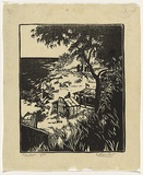 Artist: Kent, O. Reid. | Title: Era beach | Technique: woodcut