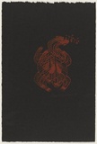 Artist: b'Charlie, Maxine.' | Title: b'Turtle blowing bubbles' | Date: 1997, September | Technique: b'screenprint, printed in red and brown ochre ink, from one stencil'