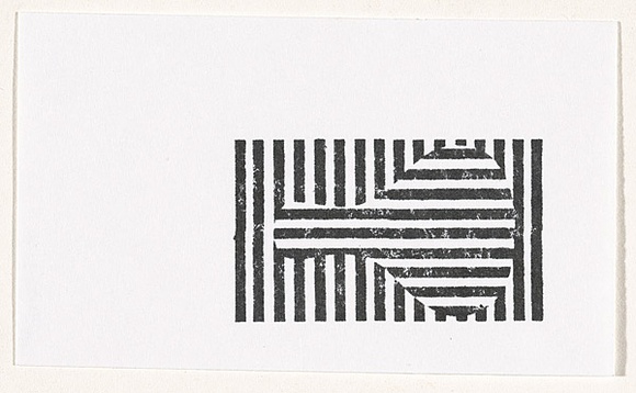 Title: not titled [hand-stamped black rectangle with lines running in two directions] | Date: 2006 | Technique: hand-stamped