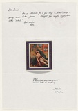 Artist: TYNDALL, Peter | Title: Detail, a person looks at a work of art / someone looks at something | Date: 1984 | Technique: offset-lithograph, printed in colour,from multiple plates; pen and ink
