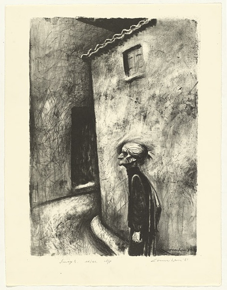 Artist: b'Counihan, Noel.' | Title: b'Old woman.' | Date: 1981 | Technique: b'lithograph, printed in black ink, from one stone' Artist: b'Counihan, Noel.' | Title: b'Old woman.' | Date: 1981 | Technique: b'lithograph, printed in black ink, from one stone'