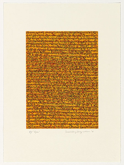 Artist: b'Vongpoothorn, Savanhdary.' | Title: b'Bpao' | Date: 2005 | Technique: b'etching, printed in colour, from three plates' | Copyright: b'Courtesy Martin Browne Fine Art and the artist' Artist: b'Vongpoothorn, Savanhdary.' | Title: b'Bpao' | Date: 2005 | Technique: b'etching, printed in colour, from three plates' | Copyright: b'Courtesy Martin Browne Fine Art and the artist'