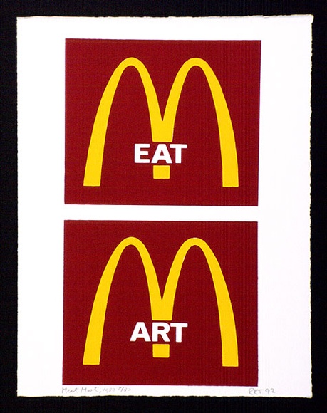 Artist: b'TIPPING, Richard' | Title: b'Meat mart.' | Date: 1992 | Technique: b'screenprint, printed in colour, from two stencils' Artist: b'TIPPING, Richard' | Title: b'Meat mart.' | Date: 1992 | Technique: b'screenprint, printed in colour, from two stencils'