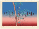 Artist: Hadley, Basil. | Title: Termite mounds. | Date: 1990 | Technique: screenprint, printed in colour, from seven stencils with blends
