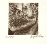 Artist: Doggett-Williams, Phillip. | Title: not titled [2 figures kissing] | Date: 1987 | Technique: lithograph, printed in black ink, from one stone
