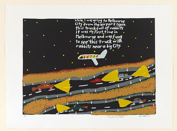 Title: Truck full of rabbits | Date: 2004 | Technique: screenprint, printed in colour, from nine stencils