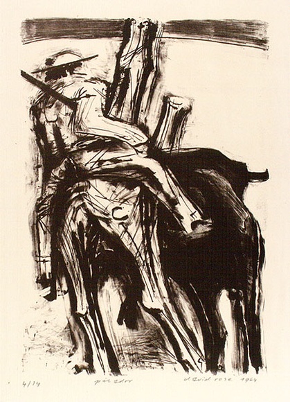 Artist: ROSE, David | Title: Picador | Date: 1964 | Technique: lithograph, printed in black ink, from one stone