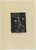 Artist: Nguyen, Tuyet Bach. | Title: Tuong lai ve dau? [Where is the future heading?] | Date: 1990 | Technique: linocut, printed in black ink, from one block