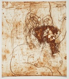 Artist: PARR, Mike | Title: Alphabet/Haemorrhage. | Date: 1992-93 | Technique: etching, printed in red ochre ink, from one plate