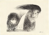 Artist: BOYD, Arthur | Title: St Francis when young turning aside. | Date: (1965) | Technique: lithograph, printed in black ink, from one plate | Copyright: Reproduced with permission of Bundanon Trust