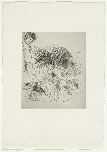 Artist: b'BOYD, Arthur' | Title: b'The old woman of the sea.' | Date: 1970 | Technique: b'etching, printed in black ink, from one plate' | Copyright: b'Reproduced with permission of Bundanon Trust' Artist: b'BOYD, Arthur' | Title: b'The old woman of the sea.' | Date: 1970 | Technique: b'etching, printed in black ink, from one plate' | Copyright: b'Reproduced with permission of Bundanon Trust'