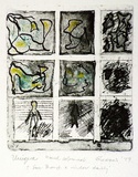 Artist: SHEARER, Mitzi | Title: See through a window darkly | Date: 1979 | Technique: etching and aquatint, printed in black ink, from one plate, hand-coloured