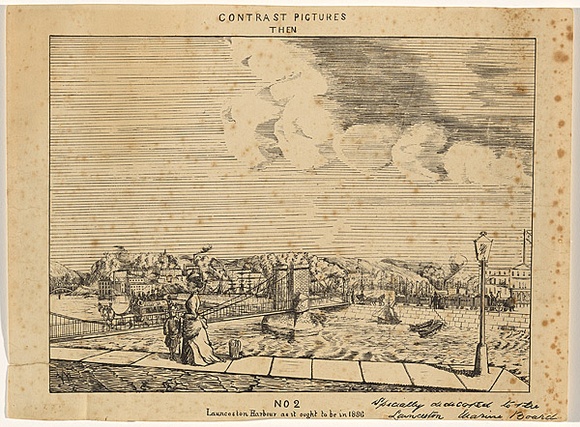 Title: b'Launceston Harbour as it should be' | Date: 1876 | Technique: b'lithograph, printed in black ink, from one stone [or plate]'