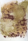Artist: Koch-Sanders, Donny. | Title: not titled [textural surface in green, red and orange] | Date: 1988? | Technique: lithograph, printed in green, red and orange, from three stones