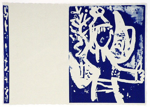 Artist: b'Kubbos, Eva.' | Title: b'Greeting card: Christmas and New Year 1962. [consisting of two images]' | Date: 1962 | Technique: b'screenprint'