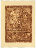 Artist: WINCH, John | Title: Untitled [enigma] | Date: 1990 | Technique: collograph, printed in brown ink, from one plate