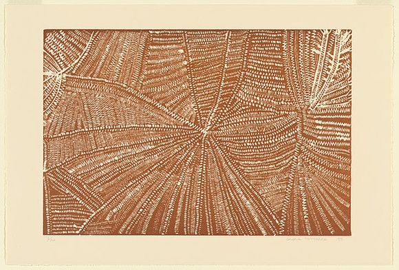 Artist: b'Petyarre, Gloria.' | Title: b'not titled' | Date: 1991 | Technique: b'screenprint, printed in colour, from multiple stencils' Artist: b'Petyarre, Gloria.' | Title: b'not titled' | Date: 1991 | Technique: b'screenprint, printed in colour, from multiple stencils'