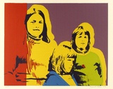 Artist: Cole-Adams, Brigid. | Title: not titled [three children]. | Date: 1974 | Technique: screenprint, printed in colour, from six stencils