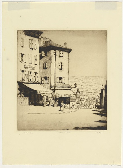 Artist: b'Rose, Herbert.' | Title: b'Le Puy, France' | Date: c.1927 | Technique: b'etching, printed in black ink, from one plate' Artist: b'Rose, Herbert.' | Title: b'Le Puy, France' | Date: c.1927 | Technique: b'etching, printed in black ink, from one plate'