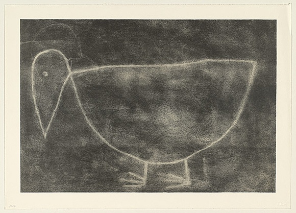 Artist: b'Leunig, Michael.' | Title: b'Bird (ochre)' | Date: 1991 | Technique: b'lithograph, printed in black ink, from one plate' Artist: b'Leunig, Michael.' | Title: b'Bird (ochre)' | Date: 1991 | Technique: b'lithograph, printed in black ink, from one plate'