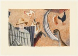 Artist: Robinson, William. | Title: Farmyard self portrait II | Date: 2004 | Technique: lithograph, printed in colour, from multiple stones