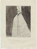 Artist: MADDOCK, Bea | Title: Fleeing figure | Date: 1968 | Technique: etching and drypoint, printed in black ink, from one plate