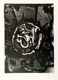 Artist: Allen, Joyce. | Title: (Abstract symbol). | Date: 1987 | Technique: monotype, printed in black ink, from one plate
