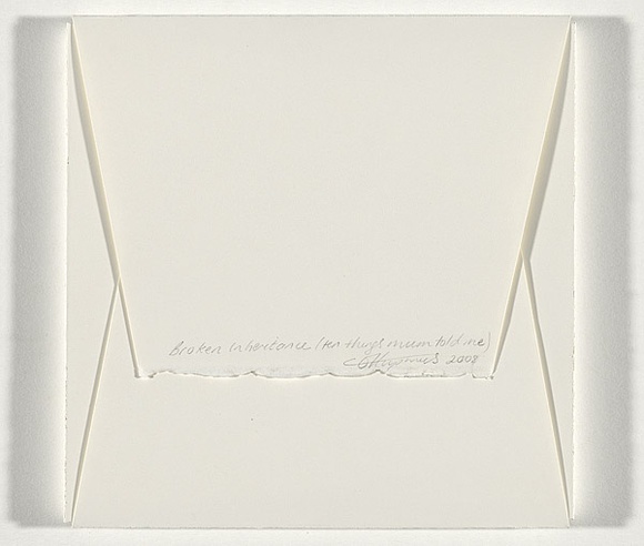 Title: b'Broken inheritance (ten things mum told me) [portfolio cover]' | Date: 2008