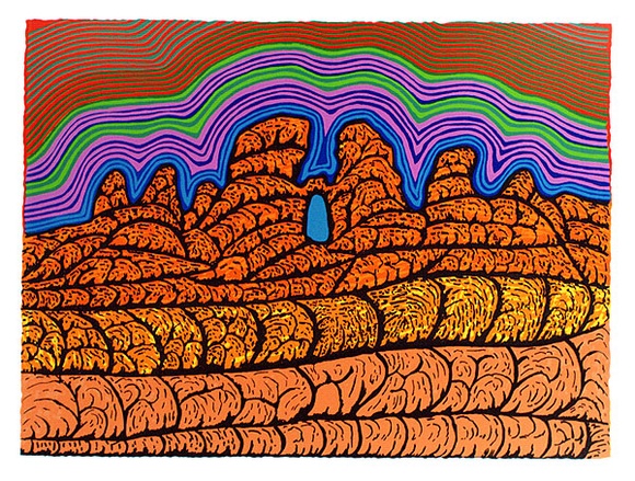 Artist: b'Pike, Jimmy.' | Title: b'Kurriny Piyirnkujarra' | Technique: b'screenprint, printed in colour, from multiple stencils' Artist: b'Pike, Jimmy.' | Title: b'Kurriny Piyirnkujarra' | Technique: b'screenprint, printed in colour, from multiple stencils'