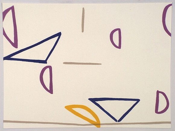 Artist: b'Rooney, Robert.' | Title: b'JCV10' | Date: 2002, April - May | Technique: b'lithograph, printed in yellow, blue, magenta and grey ink' | Copyright: b'Courtesy of Tolarno Galleries' Artist: b'Rooney, Robert.' | Title: b'JCV10' | Date: 2002, April - May | Technique: b'lithograph, printed in yellow, blue, magenta and grey ink' | Copyright: b'Courtesy of Tolarno Galleries'