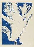 Artist: Stringer, John. | Title: Icarus. | Date: c.1963 | Technique: linocut, printed in colour, from multiple blocks