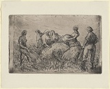 Artist: Dyson, Edward Ambrose. | Title: (Women harvesting). | Date: c.1942 | Technique: etching, foul biting
