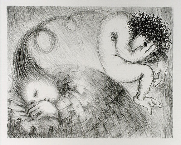 Artist: b'BOYD, Arthur' | Title: b'St Francis when young dreaming of a hunchback.' | Date: (1965) | Technique: b'lithograph, printed in black ink, from one plate' | Copyright: b'Reproduced with permission of Bundanon Trust' Artist: b'BOYD, Arthur' | Title: b'St Francis when young dreaming of a hunchback.' | Date: (1965) | Technique: b'lithograph, printed in black ink, from one plate' | Copyright: b'Reproduced with permission of Bundanon Trust'