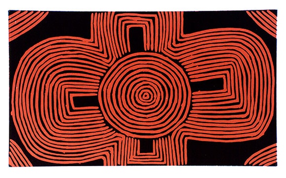 Artist: b'Tjampitjinpa, Ronnie.' | Title: b'not titled' | Date: 1995 | Technique: b'screenprint, printed in colour, from two stencils' Artist: b'Tjampitjinpa, Ronnie.' | Title: b'not titled' | Date: 1995 | Technique: b'screenprint, printed in colour, from two stencils'