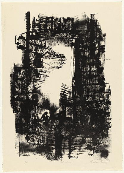 Artist: b'King, Grahame.' | Title: b'Overture' | Date: 1962 | Technique: b'lithograph, printed in black ink, from two stones [or plates]'