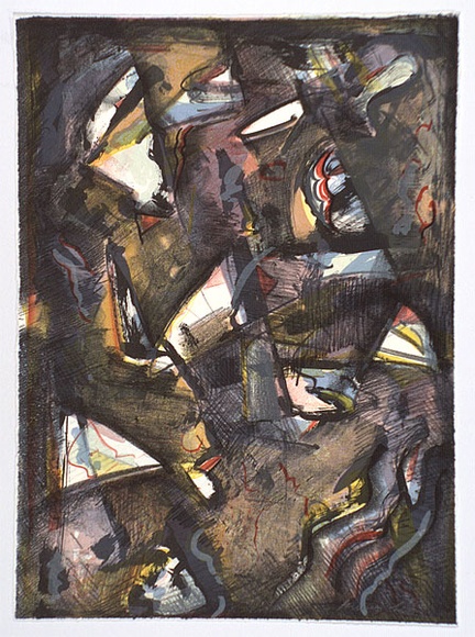 Artist: b'Leti, Bruno.' | Title: b'Day one' | Date: 1989, July - August | Technique: b'lithograph, printed in colour, from seven zinc plates' Artist: b'Leti, Bruno.' | Title: b'Day one' | Date: 1989, July - August | Technique: b'lithograph, printed in colour, from seven zinc plates'