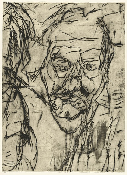 Artist: b'PARR, Mike' | Title: b'Untitled self-portraits 8.' | Date: 1990 | Technique: b'drypoint, printed in black ink, from one copper plate' Artist: b'PARR, Mike' | Title: b'Untitled self-portraits 8.' | Date: 1990 | Technique: b'drypoint, printed in black ink, from one copper plate'