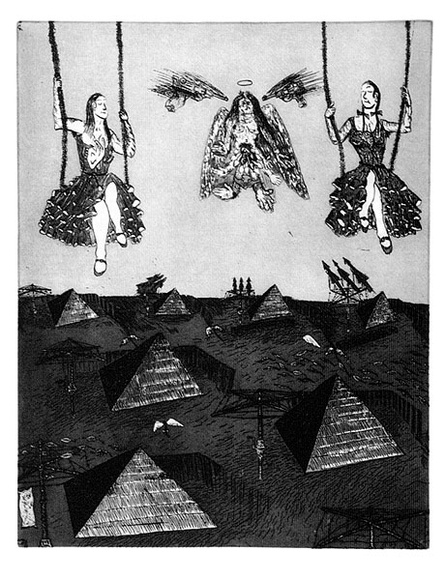 Artist: b'Nedelkopoulos, Nicholas.' | Title: b'The Legend of the Love that lasts forever' | Technique: b'etching, printed in black ink, from one plate' Artist: b'Nedelkopoulos, Nicholas.' | Title: b'The Legend of the Love that lasts forever' | Technique: b'etching, printed in black ink, from one plate'