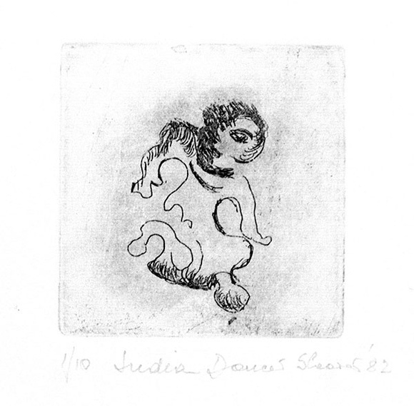 Artist: b'Shearer, Mitzi.' | Title: b'Indian dancer' | Date: 1982 | Technique: b'etching, printed in black ink, from one plate'