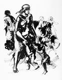 Artist: O'Connor, Ailsa. | Title: not titled | Date: c.1975 | Technique: lithograph, printed in black ink, from one stone